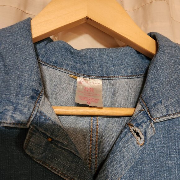 💙 No Boundaries Denim Utility Jumpsuit Coveralls XL 💙 - Picture 5 of 8